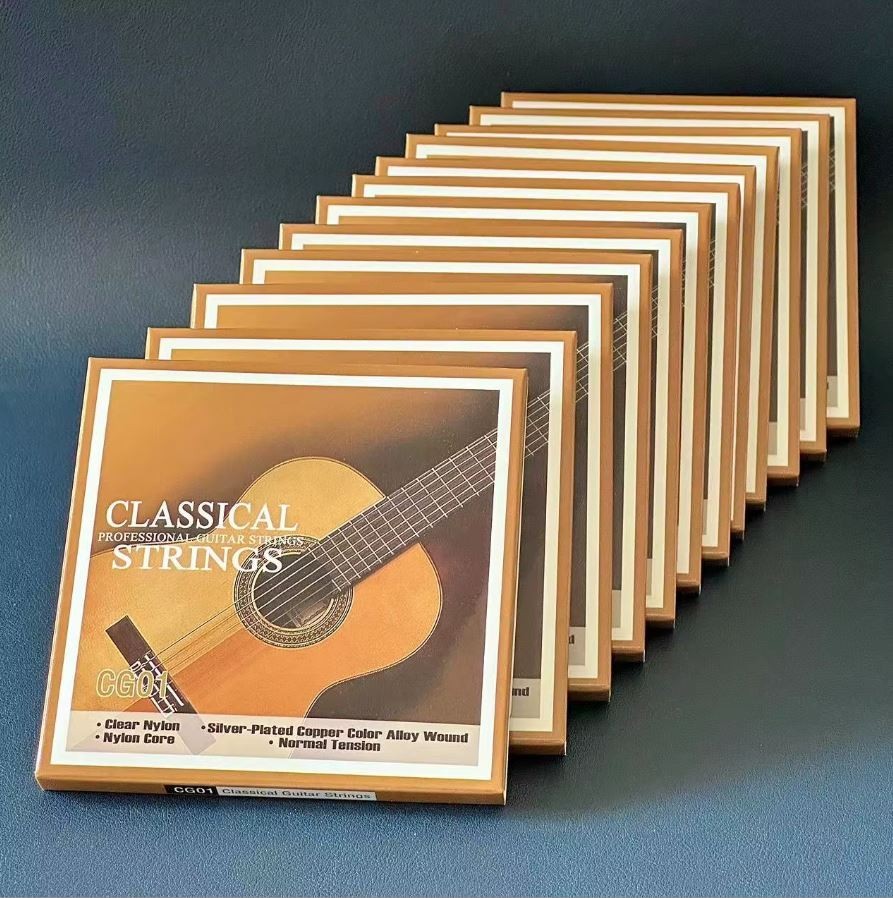 Classical Guitar Strings 028-043 Nylon Core Silver Plated Light 2 Free Picks