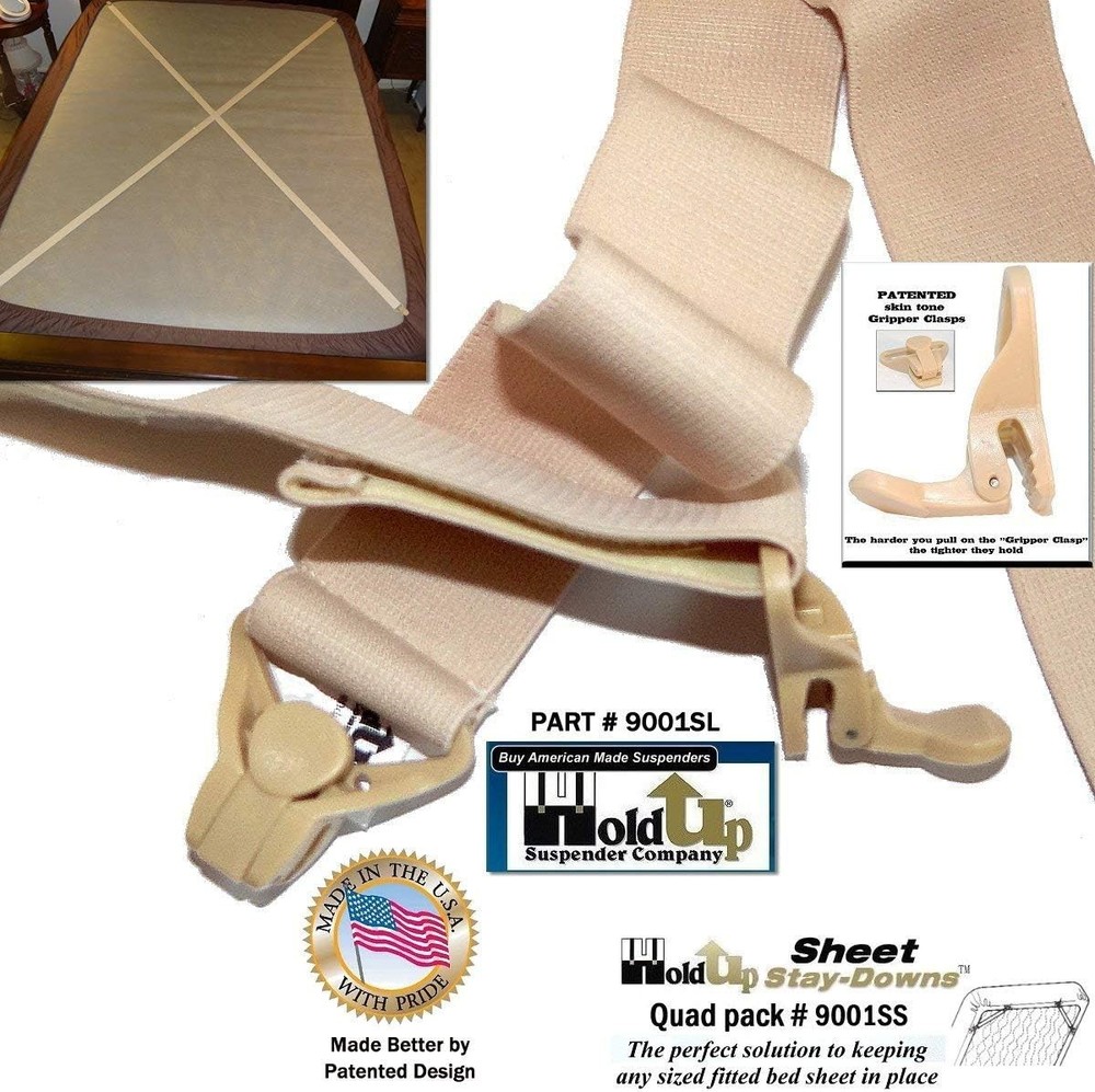 Universal Fitted Sheet Strap Holders with Gripper Clasps - No Lifting Required!