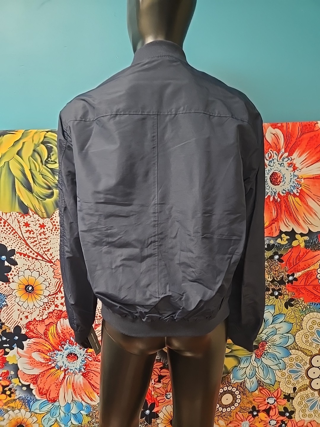 Michael Kors Men's Size Large Talson Bomber Jacket Midnight Blue