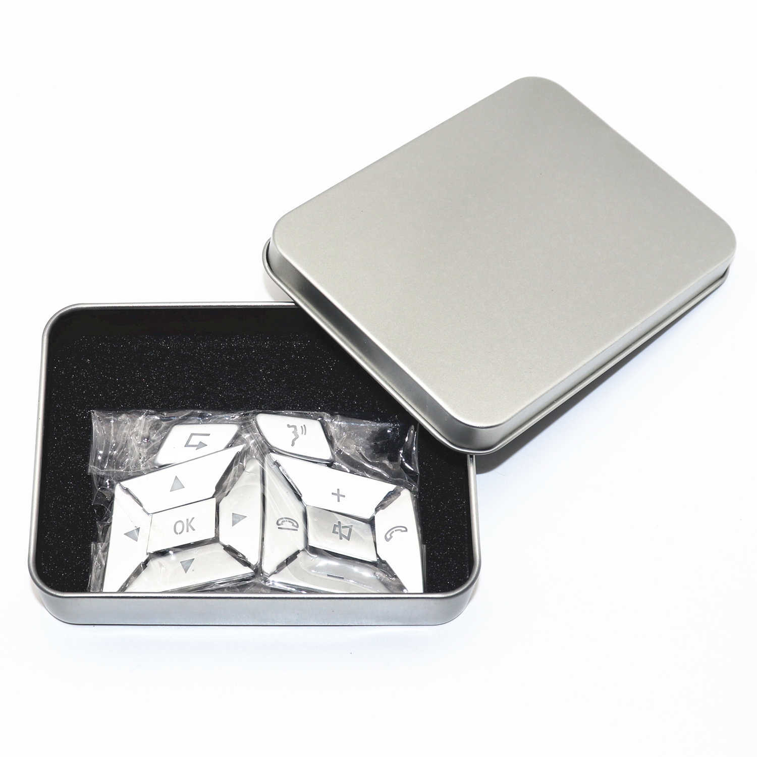 12X Steering Wheel Button Silver Trim For Mercedes Benz E C G Class W204 2012-16