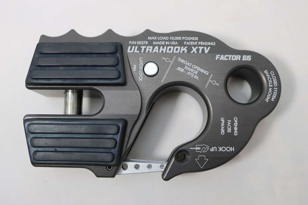 Factor-55 00275-06 ULTRAHOOK XTV Winch HOOK w/SHACKLE Mount GRAY