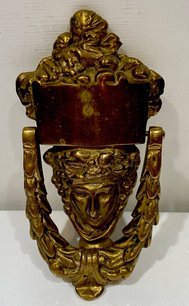 Vintage Solid Brass Face Door Knocker