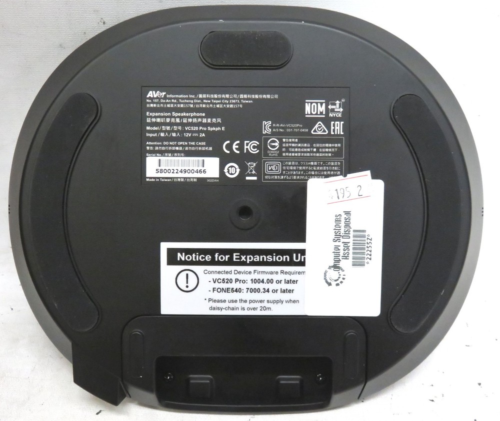 AVer VC520 Pro Spkph E Expansion Speakerphone * Open Box