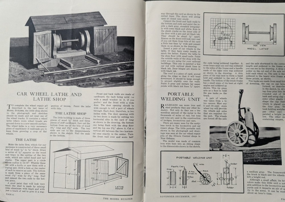 ***VINTAGE 1937 THE MODEL BUILDER MAGAZINE***