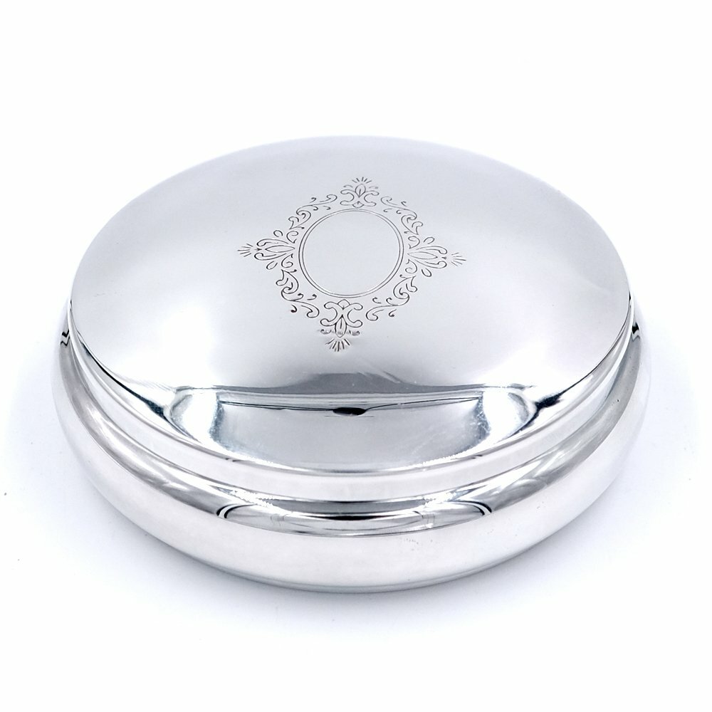 Sterling Silver Round Jewelry Box