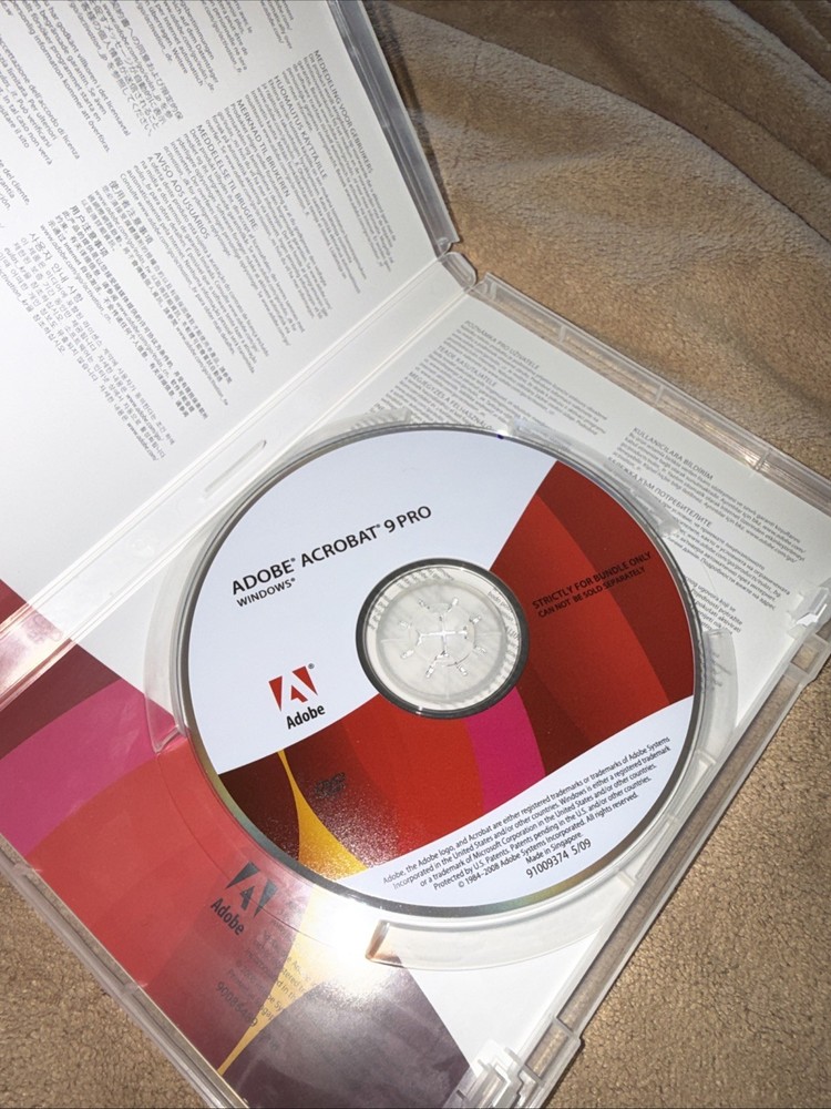Adobe Acrobat 9 Pro for Windows w/ Serial Number