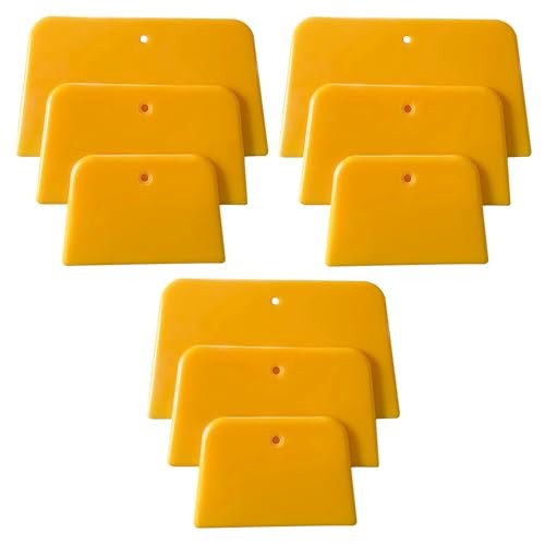 Body Filler Spreader, 9 Pack Flexible Reusable Plastic Spreader Tool, Multi