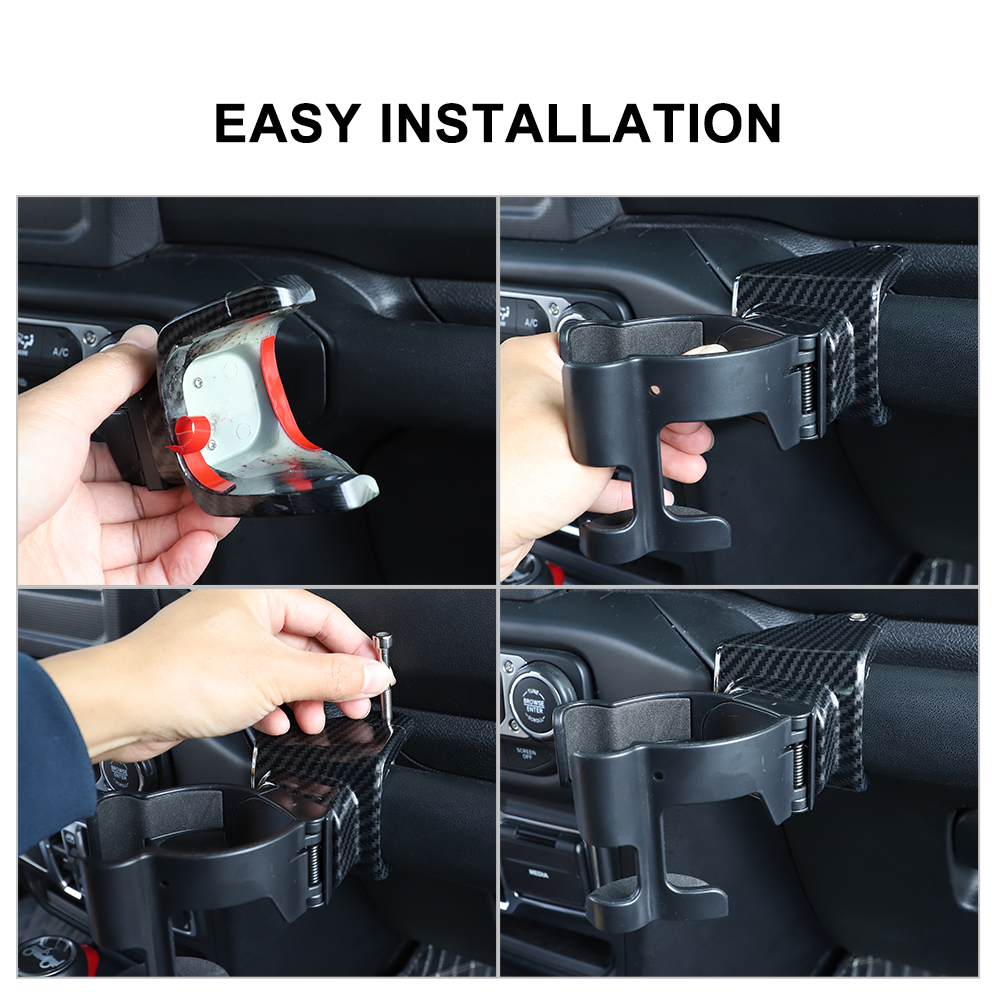 Multi-Function Phone Mount Cup Holder Stand Bracket For Jeep Wrangler JL 2018+