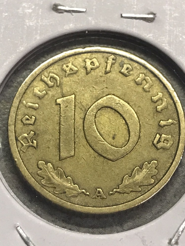 Two 1937A German Coins - 5 And 10 Pfennig