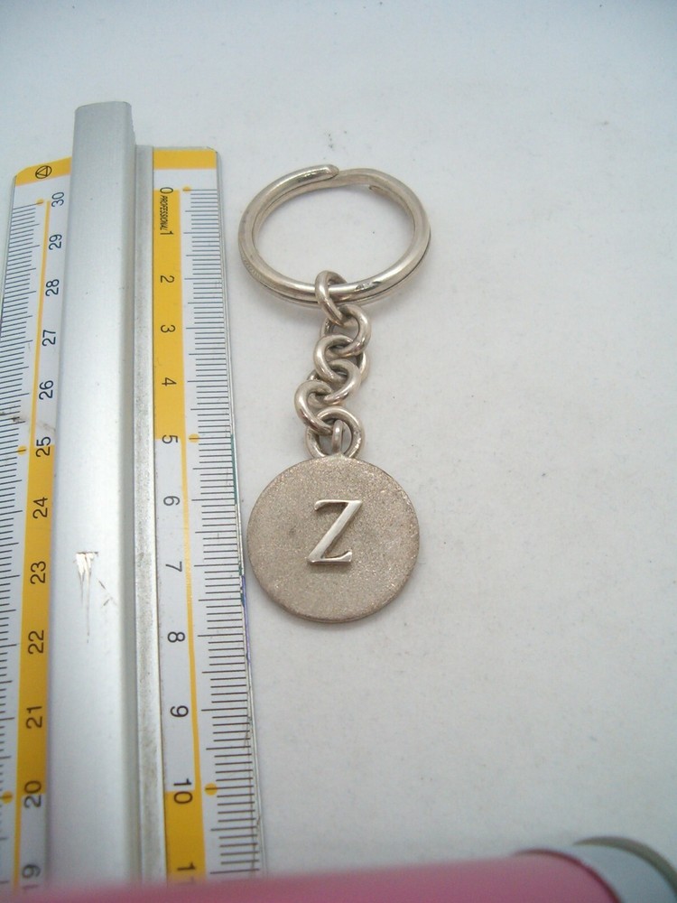 Letter Keychain - Z - 925 Silver - Initial - Alphabet - Breeze -