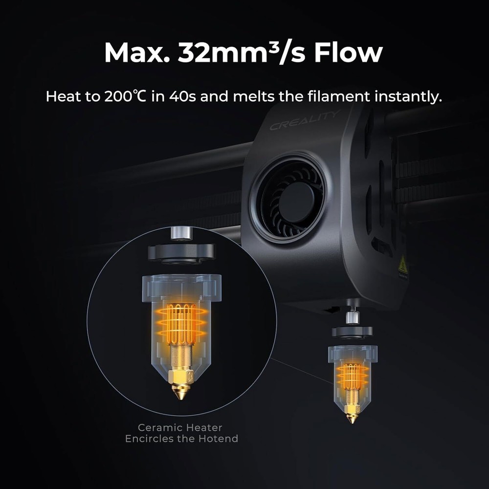 Creality K1 Max 3D Printer, 600mm/s High-Speed w/Auto Leveling Smart AI Function