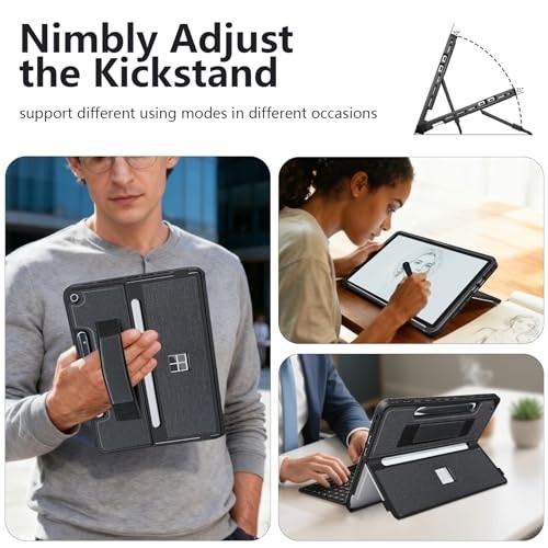 Protective Case for Microsoft Surface Pro 12 inch 2025 | Fall-Resistant Black