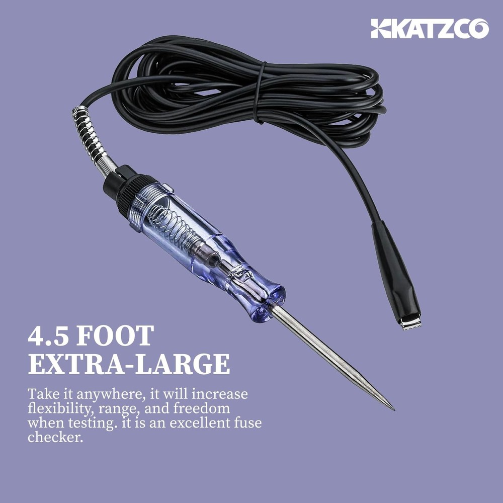 Versatile Voltage Continuity Tester with Indicator Light - Durable 54" Cord