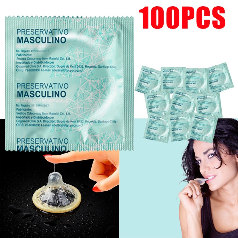 100PCS Latex Condoms Bulk Pack Ultra Thin Extended Pleasure Extra Time Sex Delay