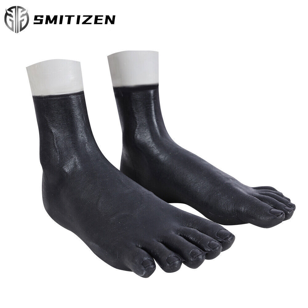 Smitizen Silicone Black Feet Human Realistic Skin Elastic Sock Cosplay costume