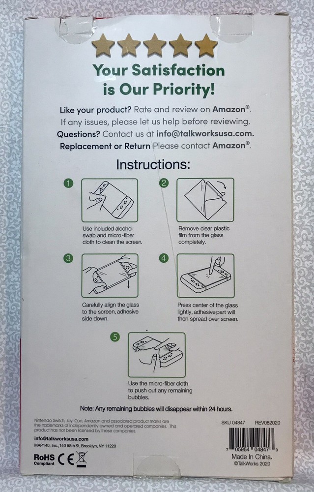 Screen Protector for Nintendo Switch 2 Pack by TalkWorks - Scratch Resistant HD