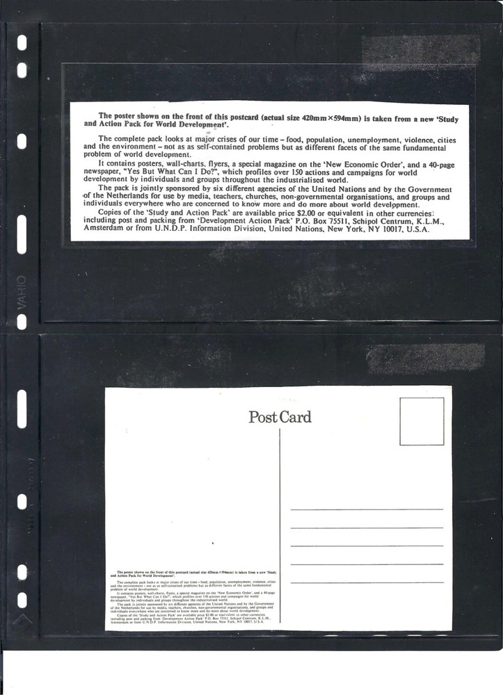 1974 United Nations Seminar (Mexico) Postcard - Mint Condition (833)