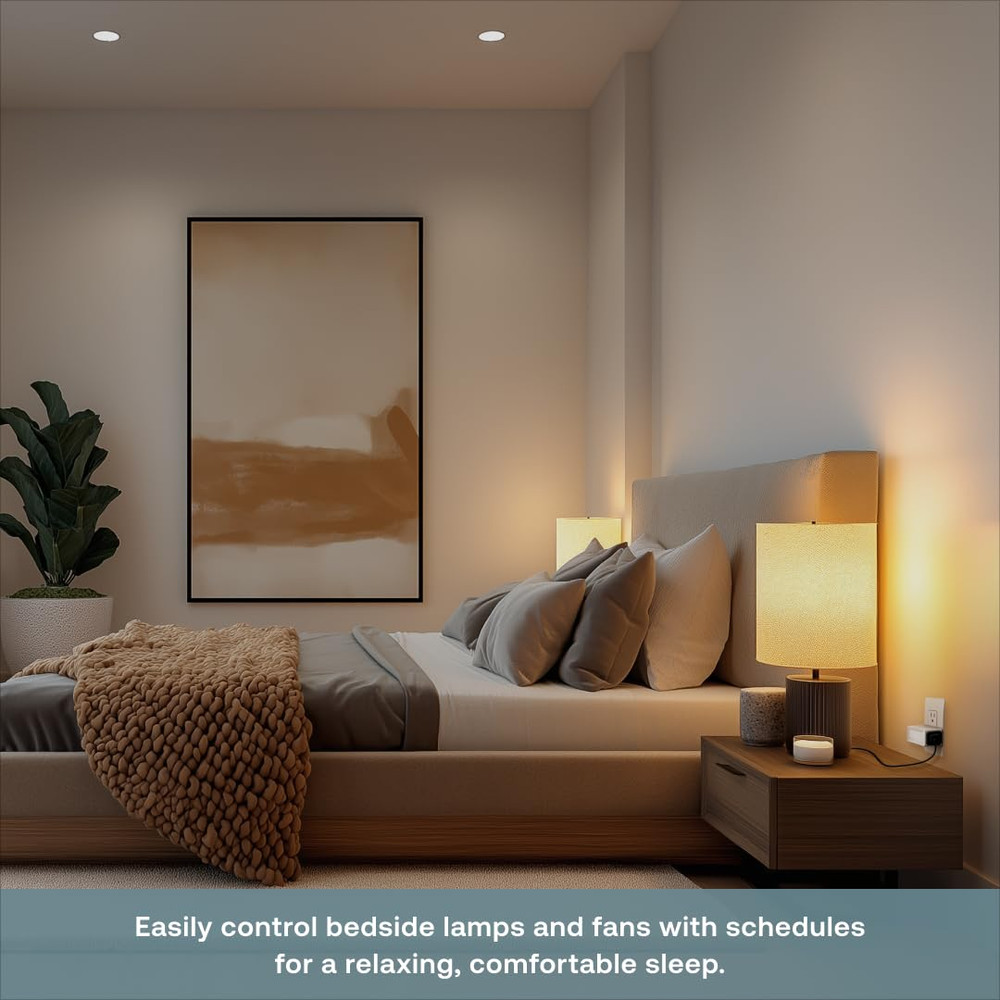 Smart Plug for Alexa & Google Assistant, 15A Remote Control, White