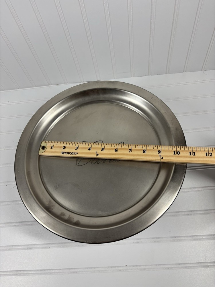 Pottery Barn Sentiment Cake Pedestal Stand Silver/pewter