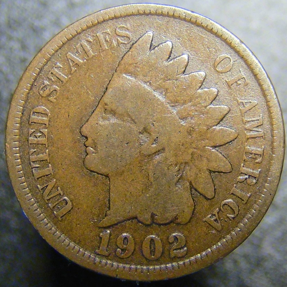 1902 Indian Head One Cent. Copper Penny