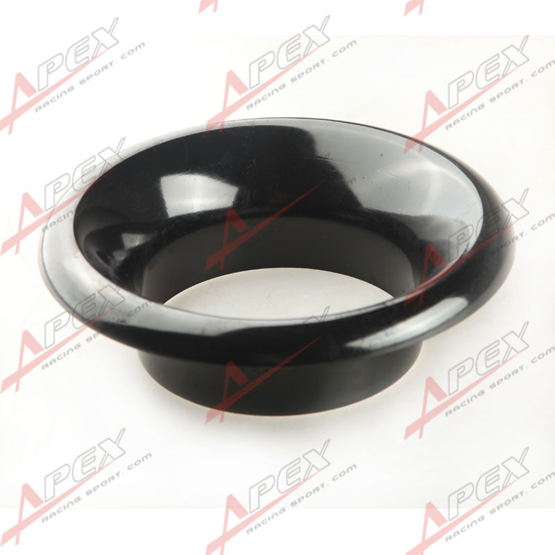 5" Inch Short Ram/ Cold Air Intake Turbo Horn Velocity Stack Adapter Black