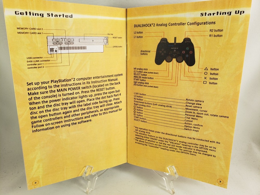 MANUAL PS2 - DOT HACK QUARANTINE Playstation 2 'Replacement' Instruction Booklet