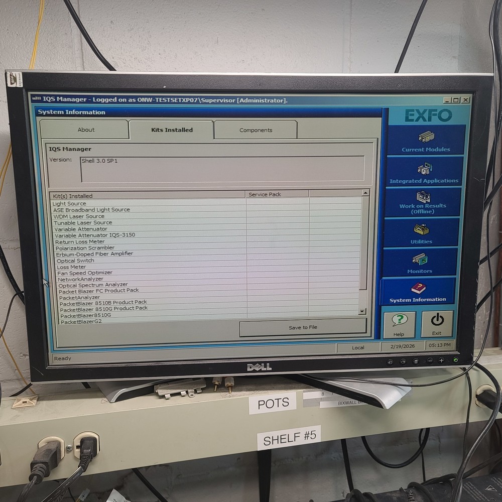 EXFO IQS-610P HS Integrated Qualification System with 4 modules