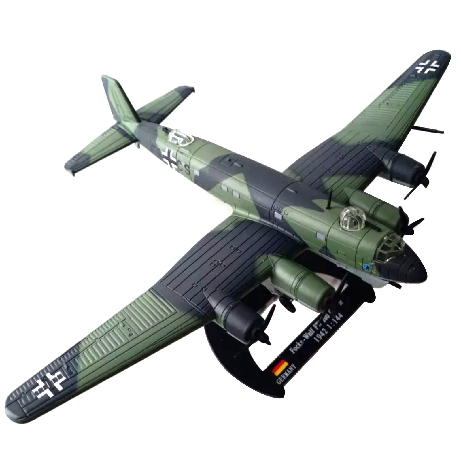 1:144 German Focke-Wulf Fw 200 Condor Aircraft Model Diecast Military Collection