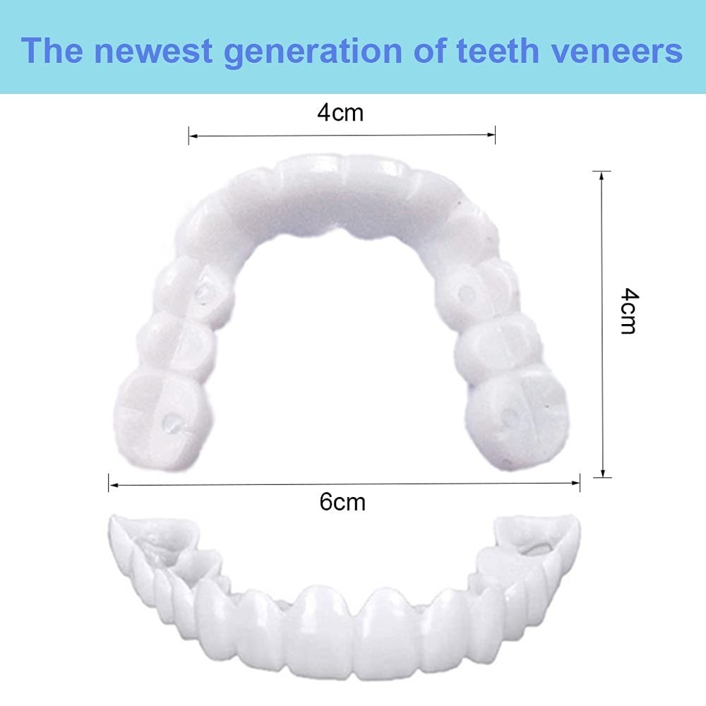 1 pair Temporary False Teeth Set – Natural-Looking Smile Enhancer for Confidence