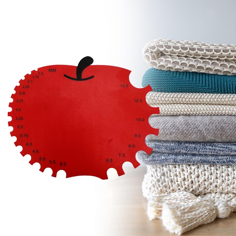 Crochet Hook Ruler Sizer Knitting Sizer Tool Durable Flexible Knitting