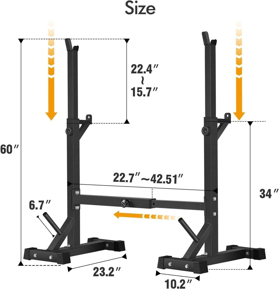 Compact Bench Press Rack Stand with 550lb Weight Limit