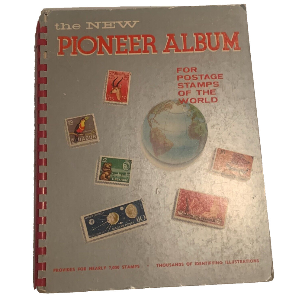 Pioneer Stamp Collecting Book With Stamps Copyright 1960 H. E. Harris