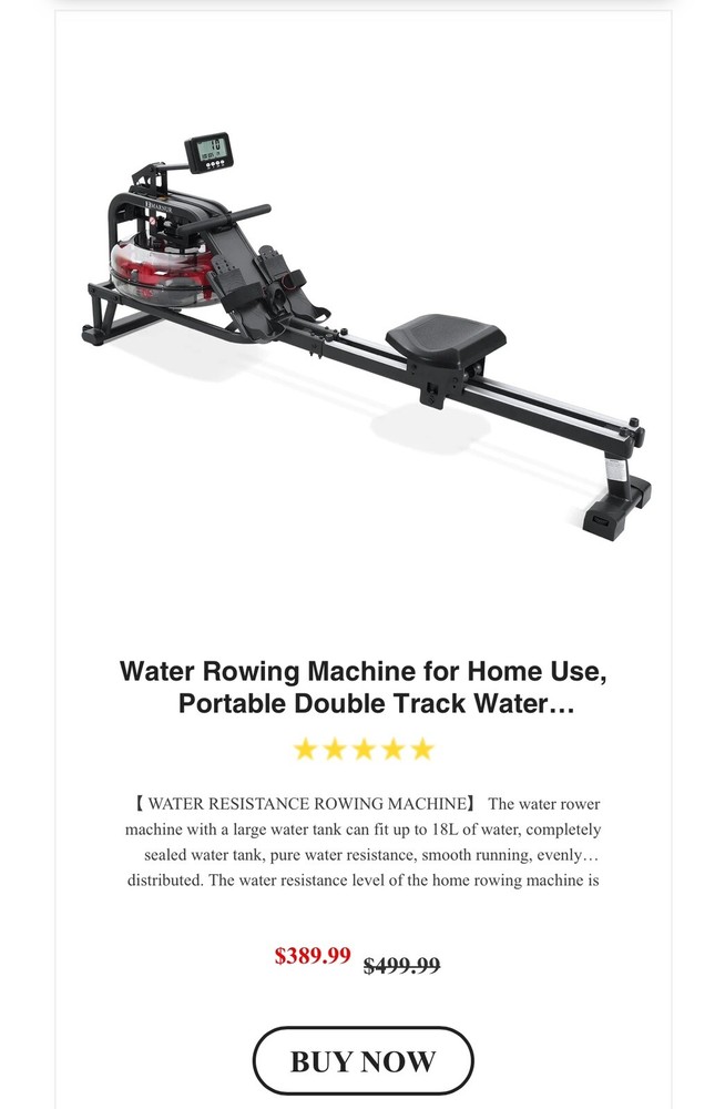 water rower rowing machines used