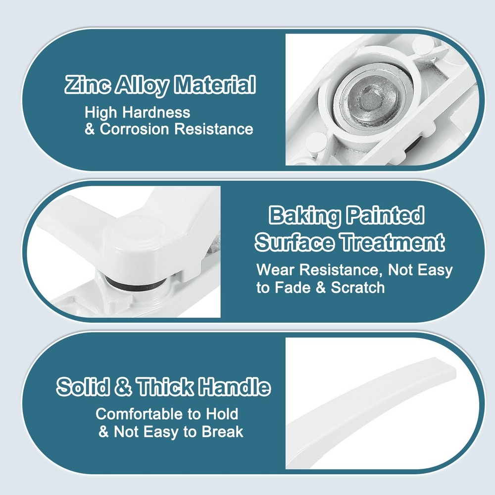 2 Pack Casement Window Locking Handle Grasp Grip Left and Right Hand