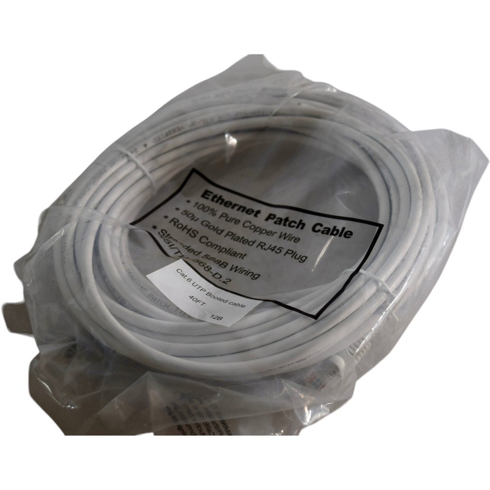 NEW Ethernet Patch Cable CAT 6 UTP Booted Cable 40FT Cable