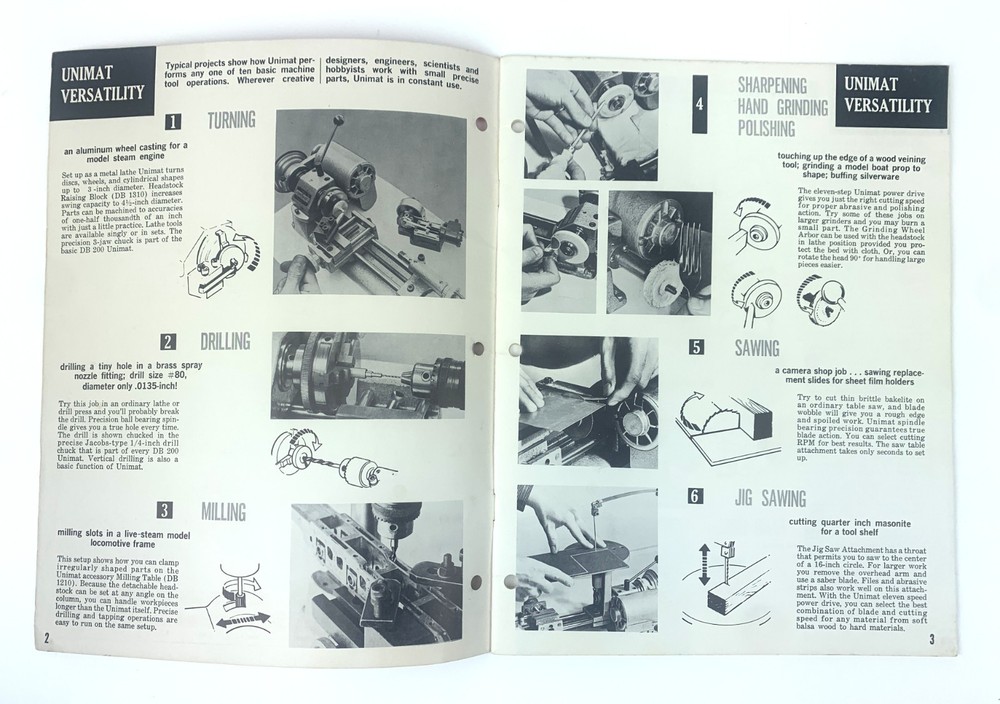 UNIMAT Original MINIATURE MACHINING TECHNIQUES book