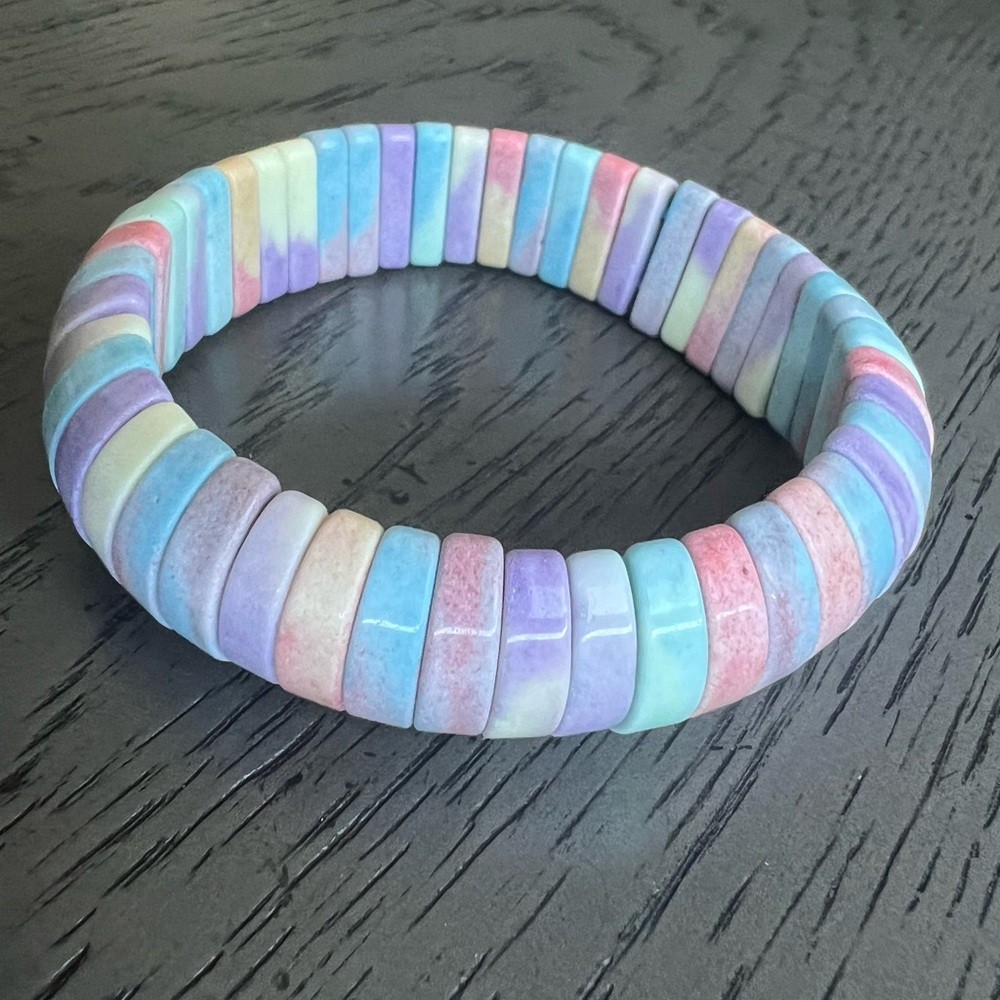 Rainbow stone soft bangle SIZE 6.75’