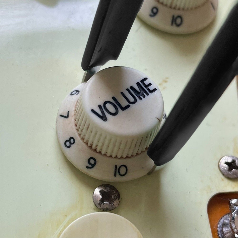 Professional Grade Guitar Tool 2PCS Spanner Wrench Set for Knob Replacement