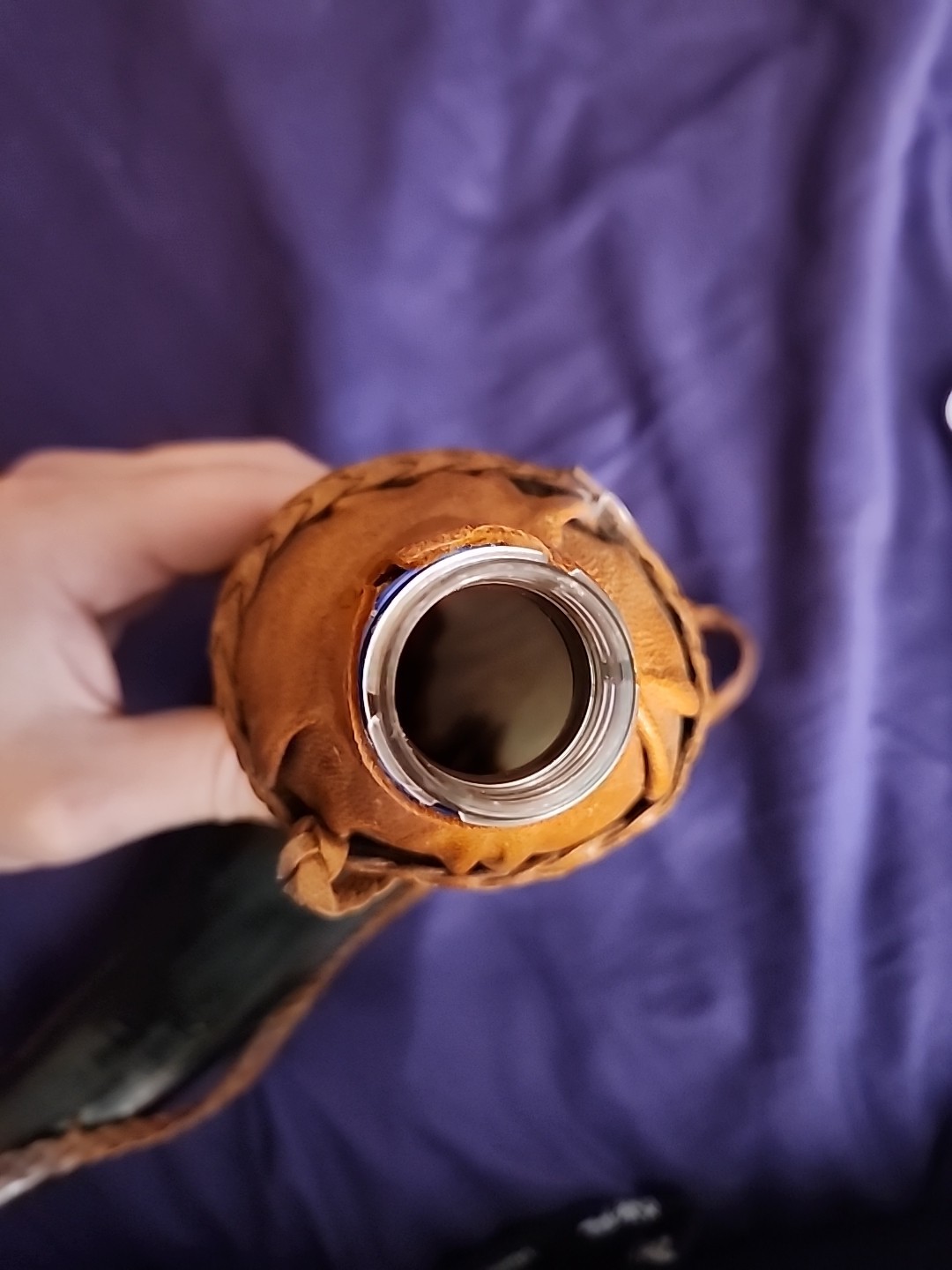 Rare | Handmade Bull Horn Drinking Flask Leather | Vintage HTF Fun Unique Viking