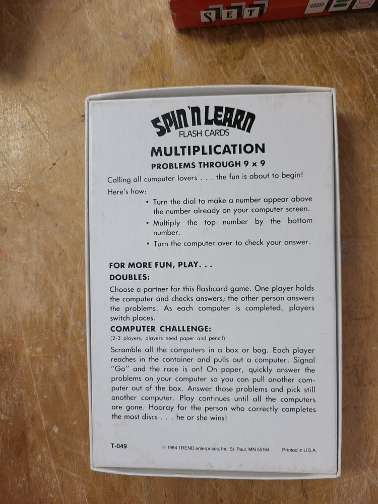 Various Multiplication/Division Flash Cards & Division Bingo - 6 Boxes