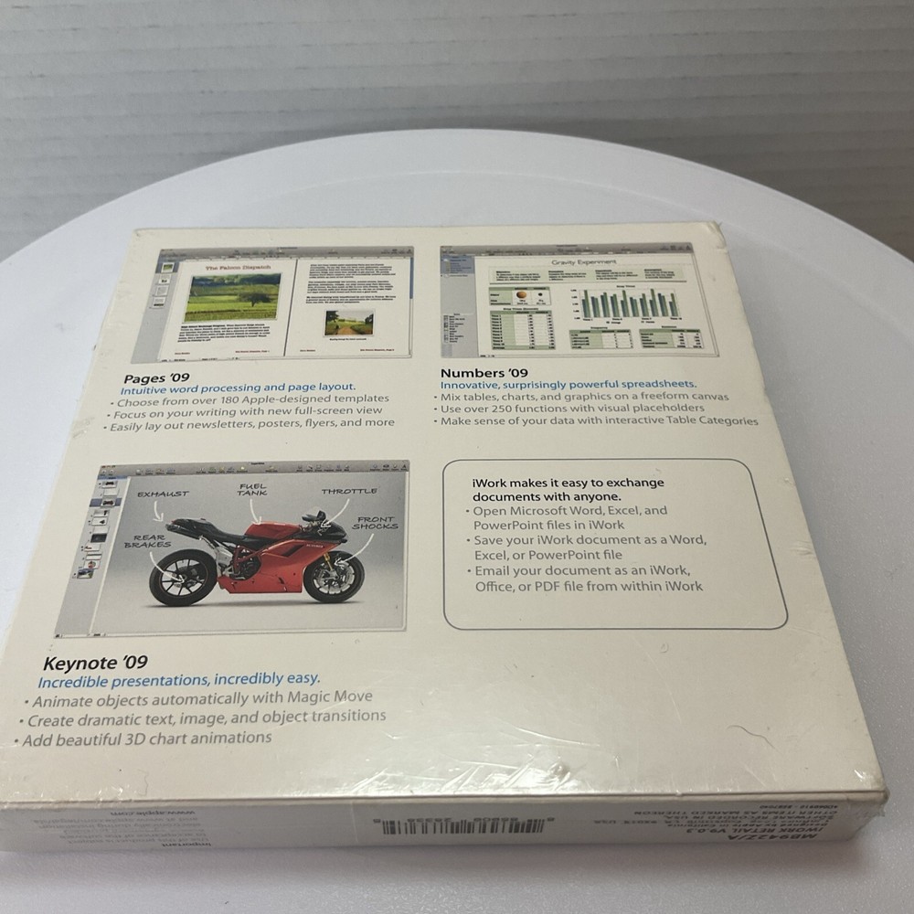 Apple iWork '09 (Retail) - Full Version for Mac MB942Z/A - Sealed
