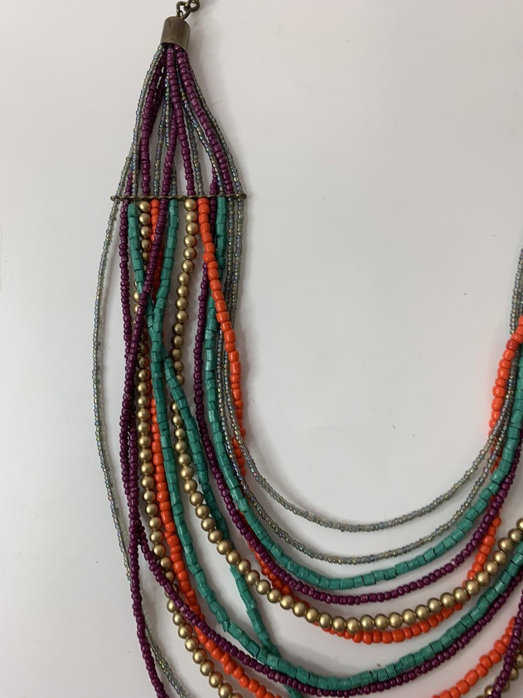 Boho MULTI STRAND BEADED NECKLACE MUTLI COLOR