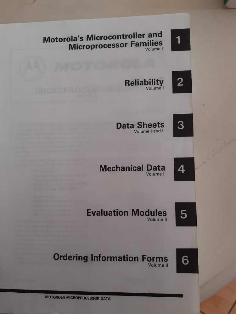 Motorola Microprocessor, Microcontroller and peripheral data Volume II, 1980ies
