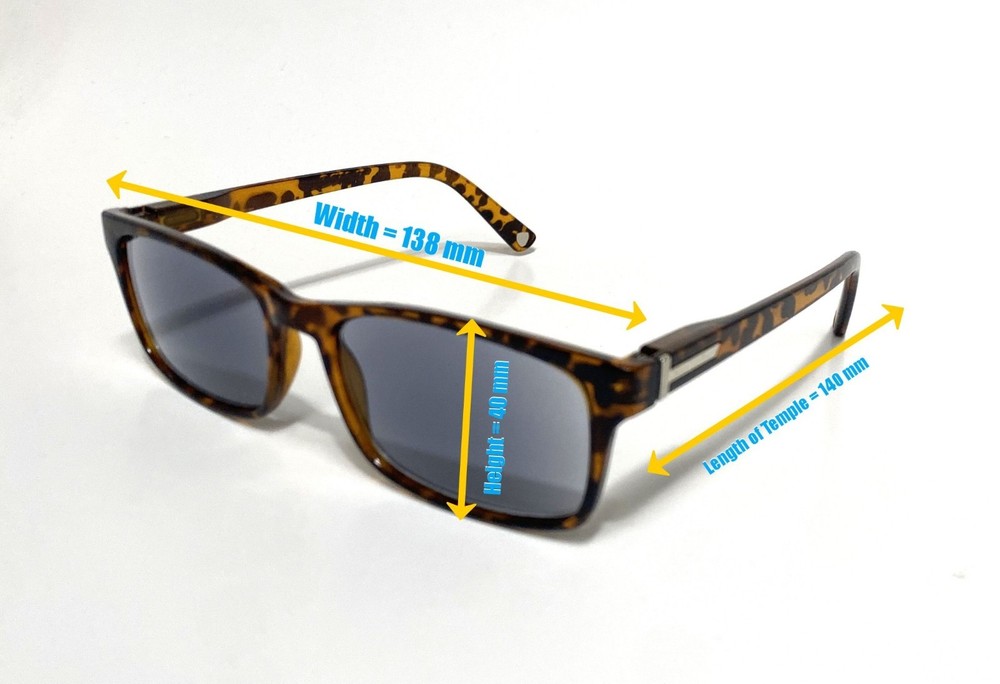 spring hinges UV SUN READERS rectangle TORTOISE FRAME powers +1.75 +2.00 +2.75