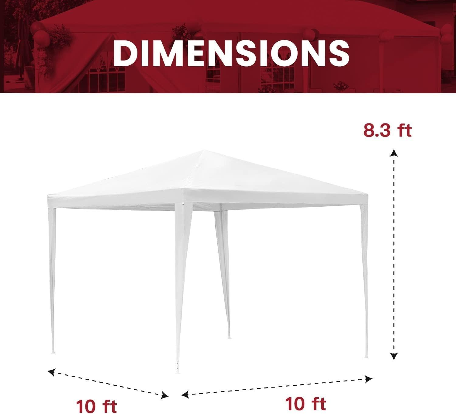 10x10 Gazebo Waterproof Outdoor Canopy Patio Party Tent