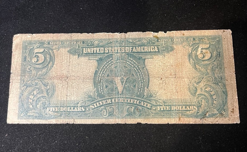 1899 $5 silver certificate indian chief