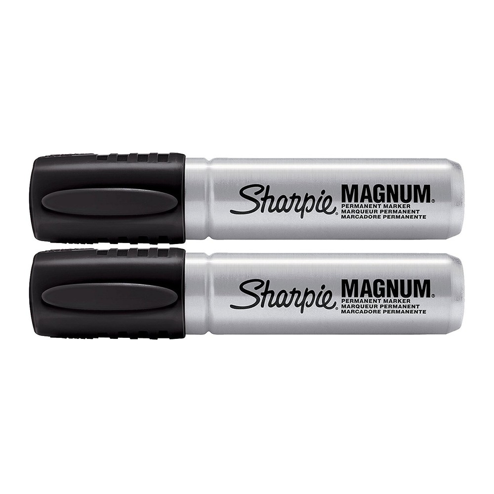 2 Pack 44101 Magnum Permanent Marker Black