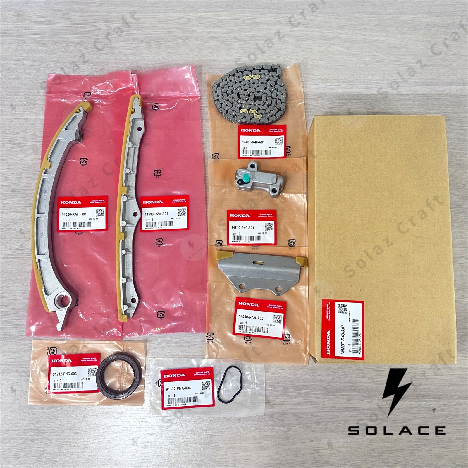 New OEM for Honda Genuine K24 Timing Chain Complete 7PC KIT NEW SEALED K24Z2 US