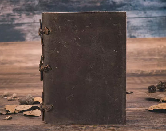 Writing notes Notebook travel Diary Notepad handmade cow leather coffee Q364