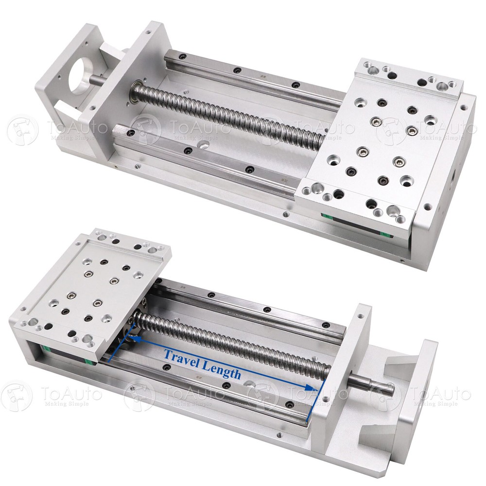 Heavy Load Linear Rail Sliding Module 100~1000mm Ballscrew Milling Table CNC